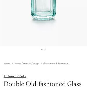 Glassware from Tiffany and Co. 2 highball glasses and 2 old fashion glasses.